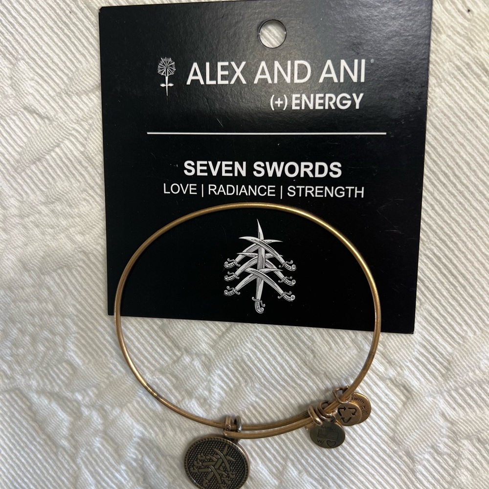 Alex and Ani Gold Expandable Wire Bracelet